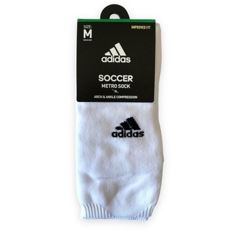 adidas Metro OTC  Soccer Socks White Men’s Size Medium